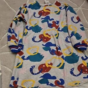 Colorful Patterned Long Sleeve Dress